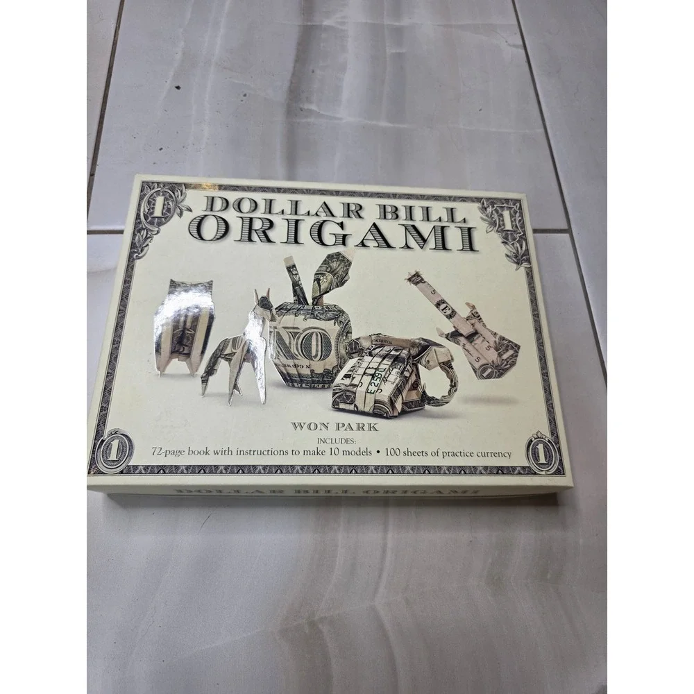 Dollar Bill Origami Kit Won Park 100 Practice Sheets & Money Origami DVD Book G3